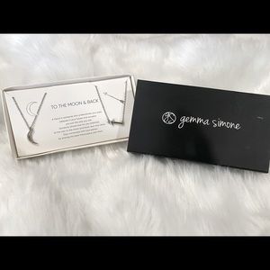 NEW gemma simone - to the moon and back necklace set